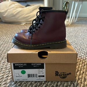 Kids Dr. Marten Boots Plum Color